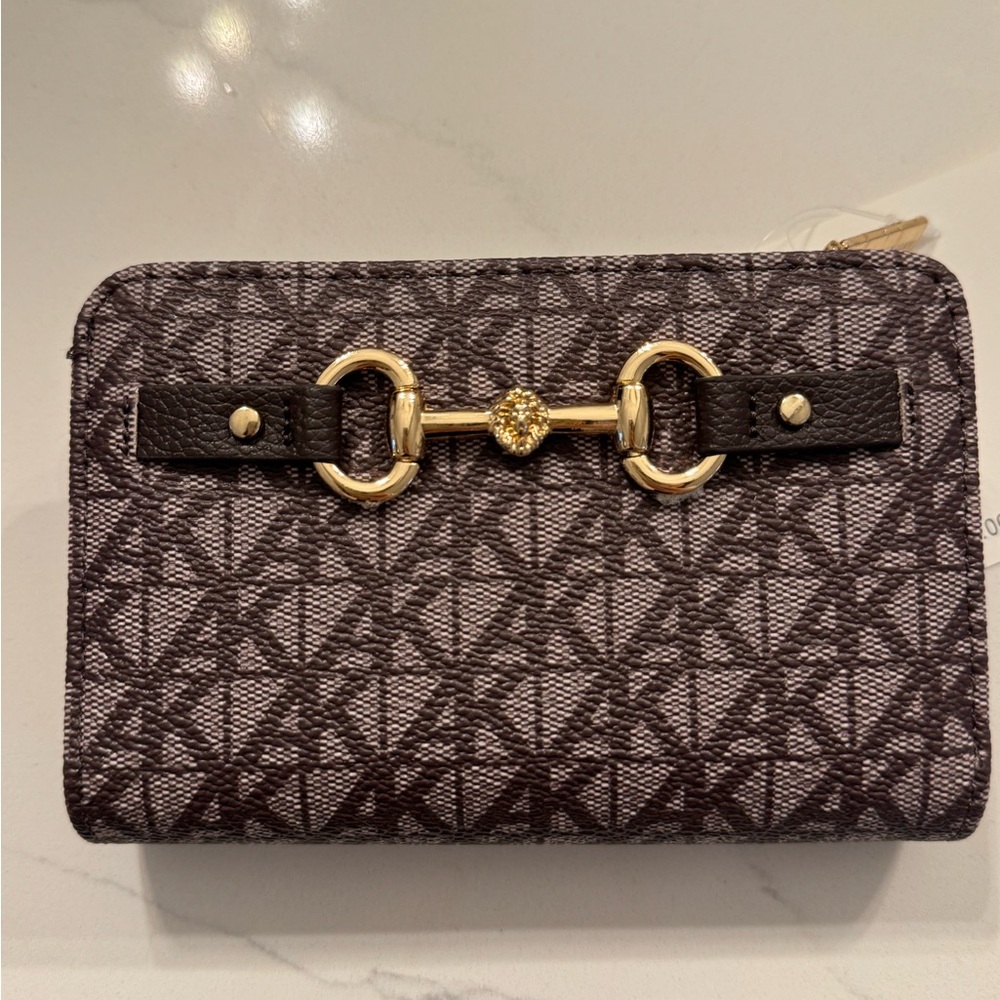 Anne Klein Horsebit Logo wallet